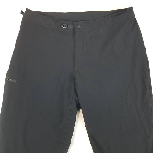 Mountain Hardwear Pants Womens 12 Short Black Fleece Lined Softshell Hiking - Picture 4 of 11